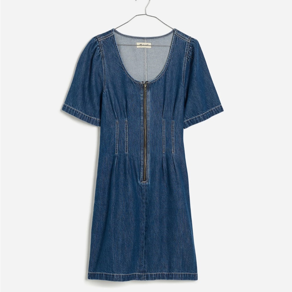 NWT Madewell Denim Darted Mini Dress in Pixie Wash